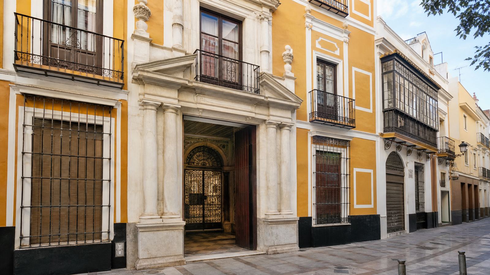 Marble doorway of the Lebrija Palace on Calle Cuna, Seville